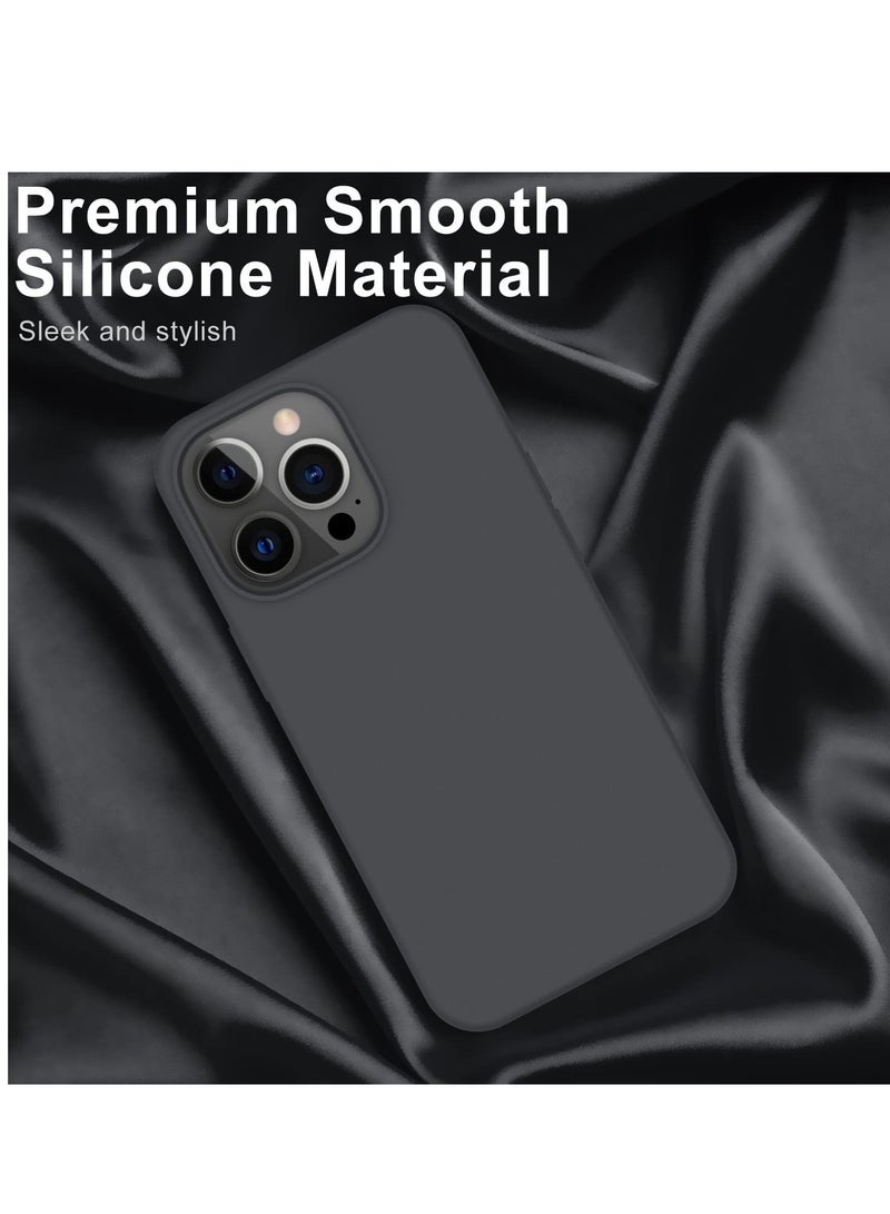 ELTRAZONE iPhone 14 Pro Max Case with Screen Protector,Soft Flexible Silicone Gel Rubber Bumper Cover,Slim Fit Shockproof Protective Phone Case for iPhone 14 Pro Max 6.7" Dark Grey - Image 3