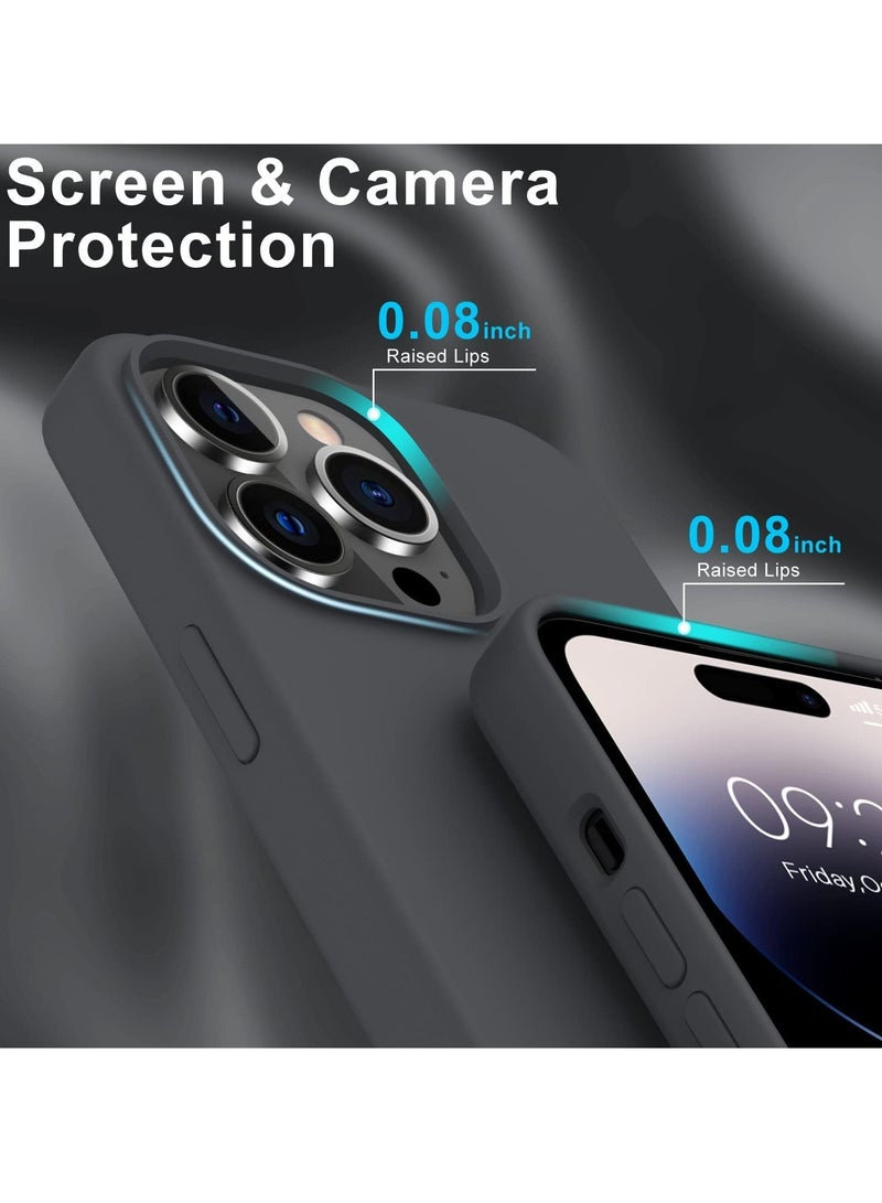 ELTRAZONE iPhone 14 Pro Max Case with Screen Protector,Soft Flexible Silicone Gel Rubber Bumper Cover,Slim Fit Shockproof Protective Phone Case for iPhone 14 Pro Max 6.7" Dark Grey - Image 5
