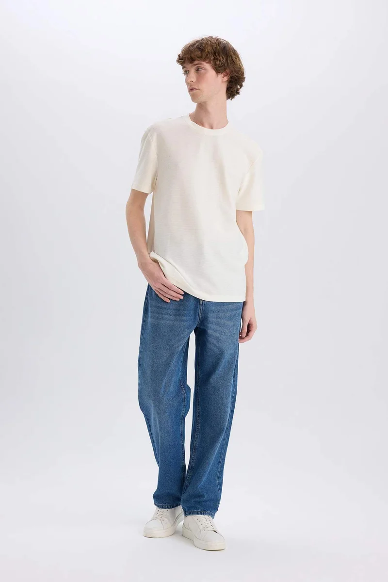 Defacto  Baggy Fit Regular Hem Jeans for Men | Best Price UAE