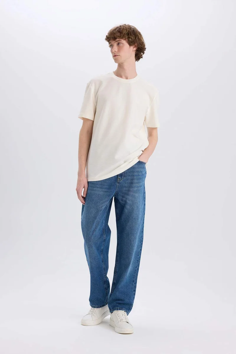 Defacto  Baggy Fit Regular Hem Jeans for Men | Best Price UAE