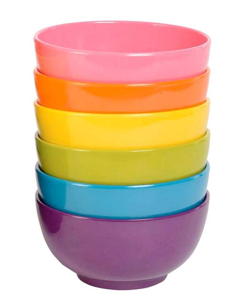French Bull Melamine Mini Bowls, 6-Piece Set, Small Serving Bowl â€“ Snack, Condiment, Dip, Dessert, Ice Cream â€“ Shatter Proof, Food-Safe, BPA Free, Dishwasher Safe, 4â€ 10 oz - Multicolor - Image 1