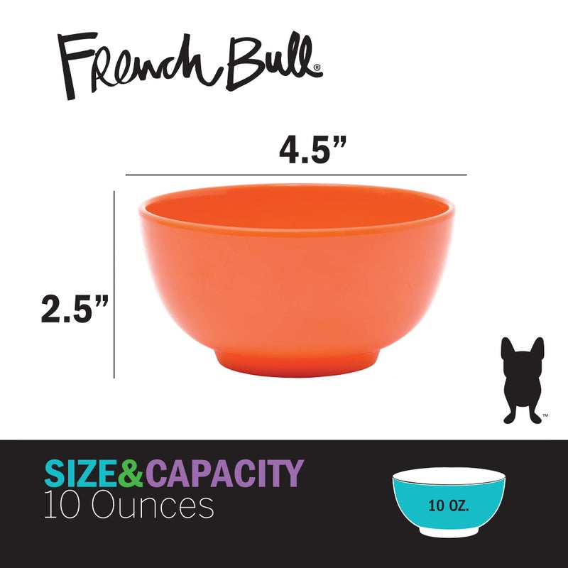 French Bull Melamine Mini Bowls, 6-Piece Set, Small Serving Bowl â€“ Snack, Condiment, Dip, Dessert, Ice Cream â€“ Shatter Proof, Food-Safe, BPA Free, Dishwasher Safe, 4â€ 10 oz - Multicolor - Image 3