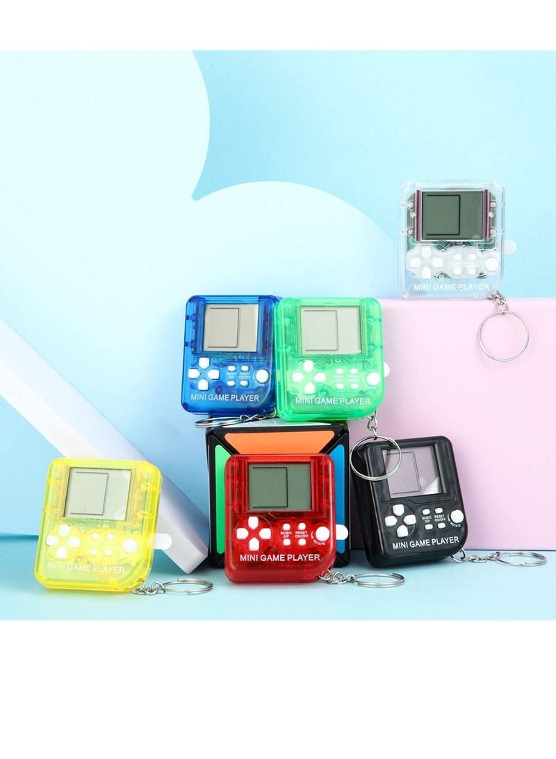 SYOSI 6 Pieces Brick Game Console Keychain Mini Brick Game Toy Keychain Classical Portable Game Console With Hanging Chain Birthday Party Favor  - Image 5