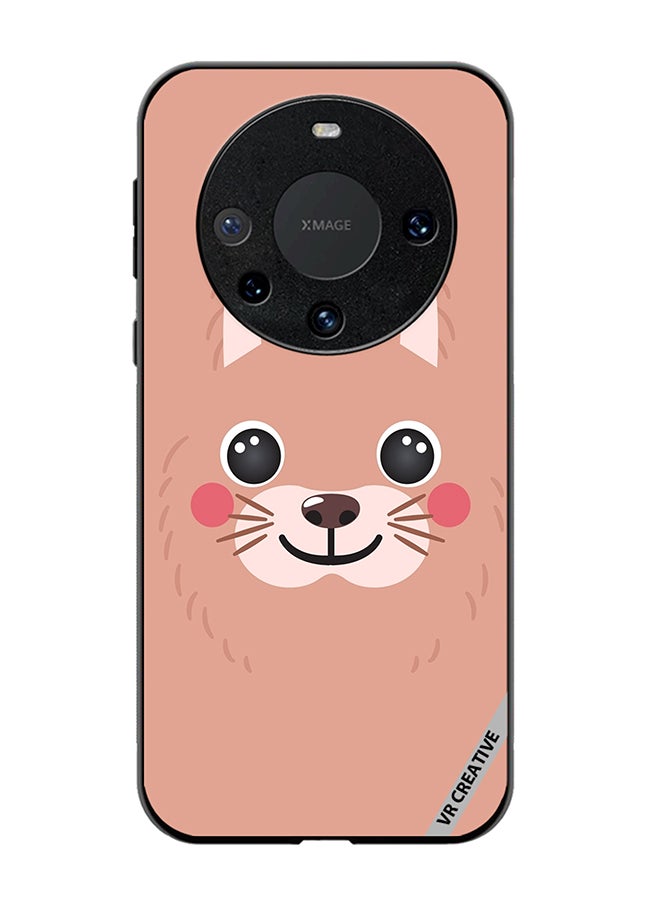 VR CREATIVE Protective Case Cover For Huawei Mate 60 Lama Cartoon Face Design Multicolour  - Image 1