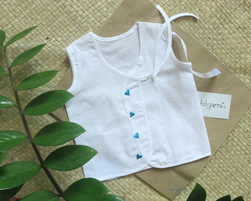 Picksparrow Women Pure Cotton Embroidered Newborn Baby Clothes/Jhablas/Vests (0-1 Month, Pack Of 4, Regular Fit) - Image 3