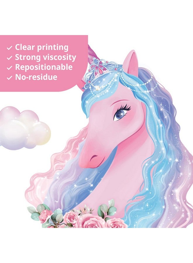 DECOWALL SG2-2322 Large Unicorn Wall Decals Rainbow Clouds Wall Stickers for Kids Baby Girls Bedroom Living Room Nursery Living Room Decor - Image 4