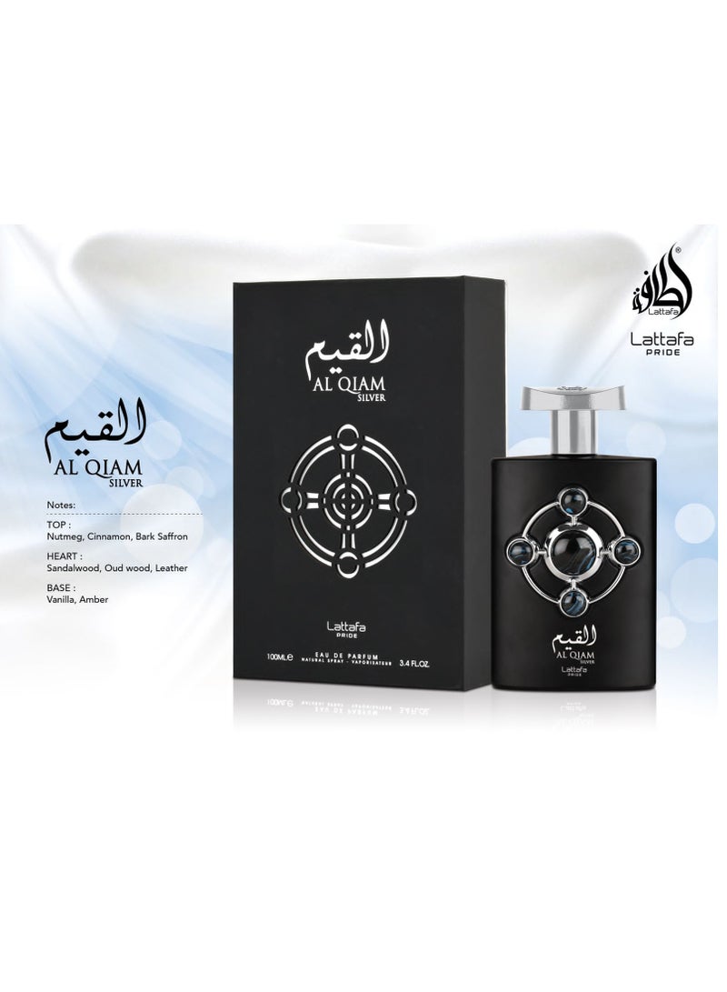 Lattafa PRIDE Al Qiam Silver Eau de Parfum - 100ml | A Luxury Fragrance for Men and Women