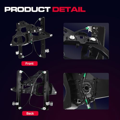 XIMAKA Front Passenger Side Power Window Regulator Without Motor with Panel Fit for 2007-2017 Ford Expedition Lincoln Navigator, 749-543 - Image 3