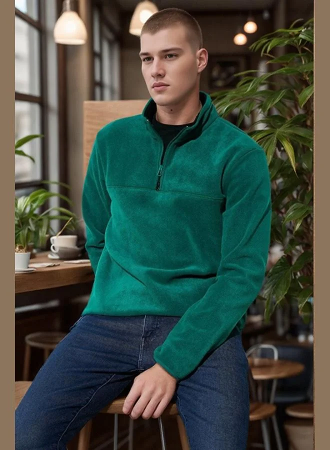 Buratti  Buratti Slim Fit Anti-Pilling Non-Flapping Batwing Collar Cold-Resistant Brushed Fleece Men's POLAR 5906001 for Men | Best Price UAE