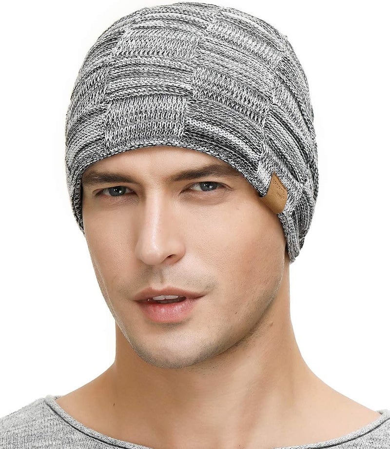 Vgogfly Slouchy Beanie for Men Winter Hats for Guys Cool Beanies Mens Lined Knit Warm Thick Skully Stocking Binie Hat - Image 2