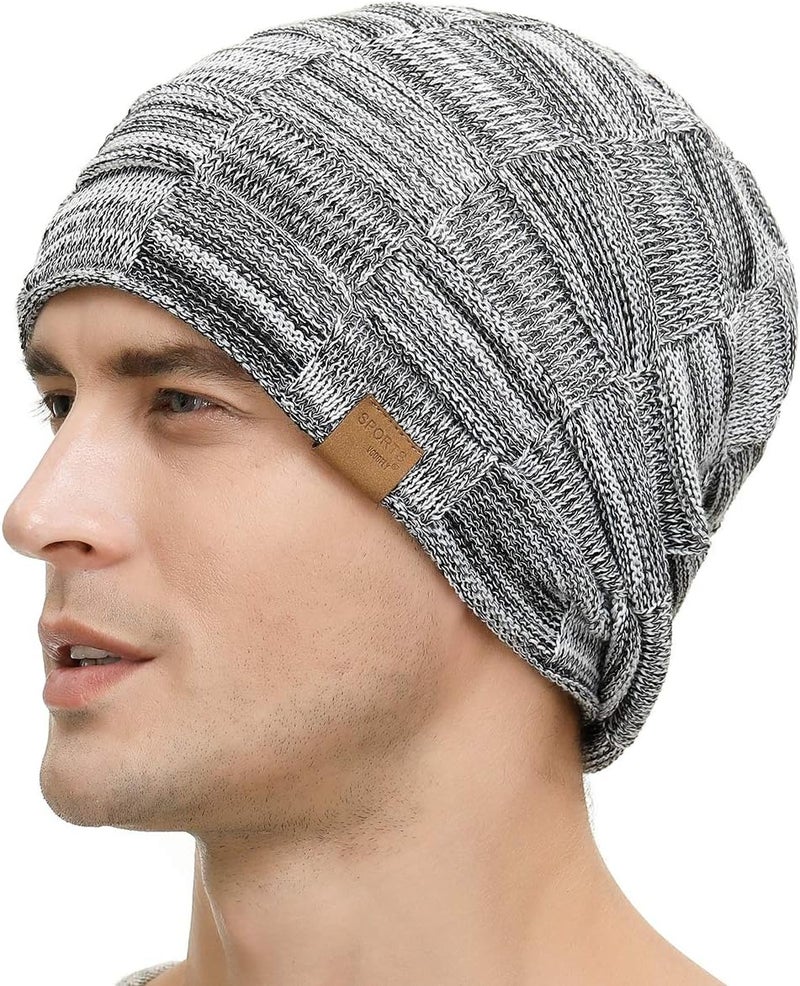 Vgogfly Slouchy Beanie for Men Winter Hats for Guys Cool Beanies Mens Lined Knit Warm Thick Skully Stocking Binie Hat - Image 3