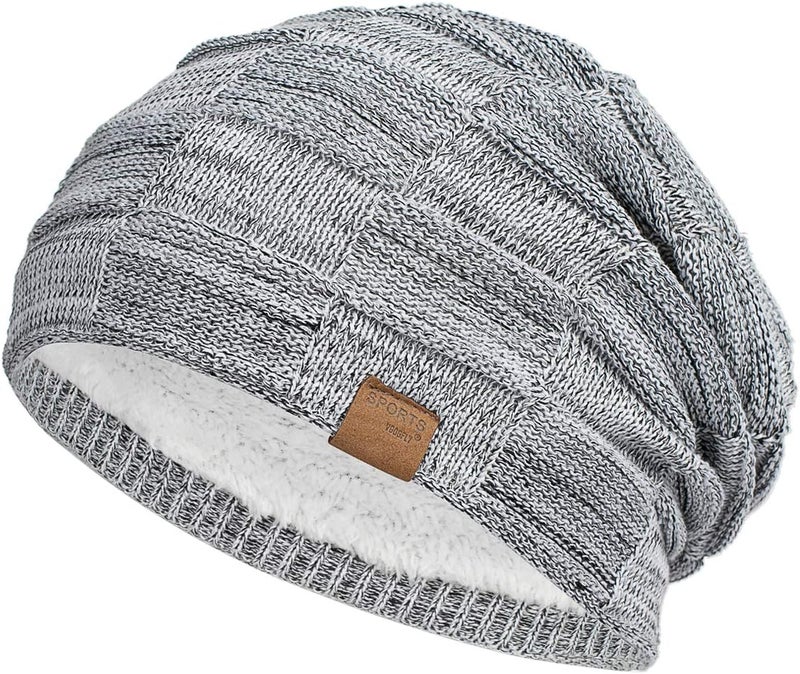 Vgogfly Slouchy Beanie for Men Winter Hats for Guys Cool Beanies Mens Lined Knit Warm Thick Skully Stocking Binie Hat - Image 1