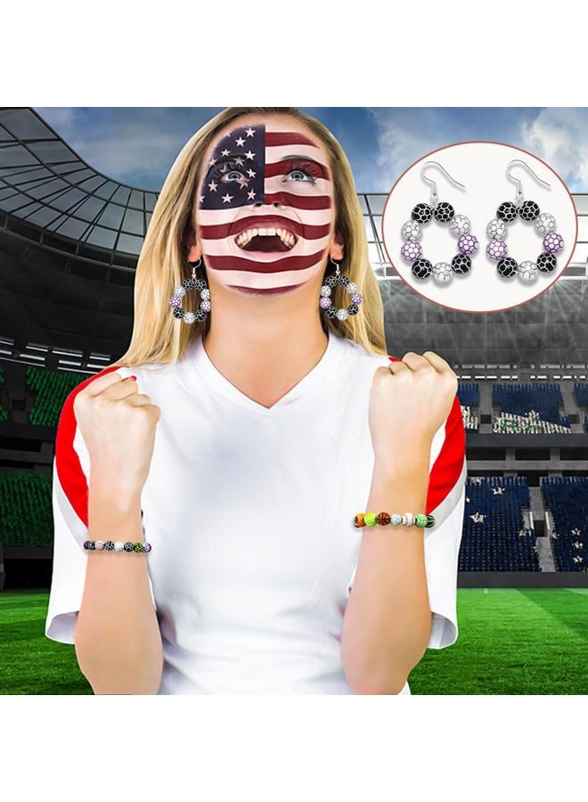 Wavlakth Sports Ball Beads for Jewelry Making, Acrylic Volleyball Softball Football Baseball Basketball Soccer Bead with Bracelet DIY Crafts - Image 4