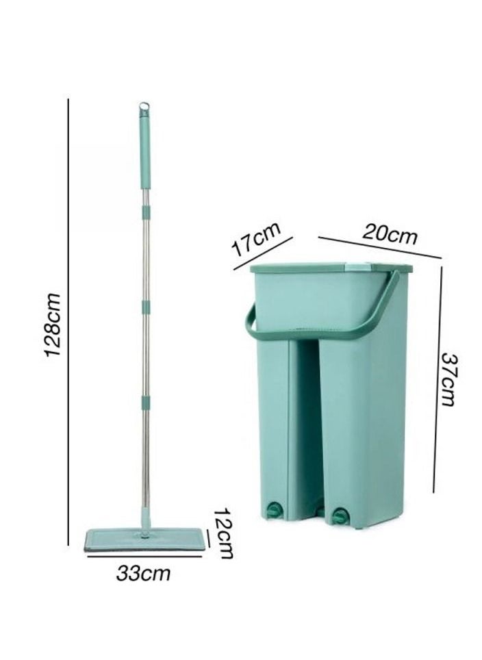 Scratch Flat Mop with Bucket, Cleaning Squeeze Hand Free Floor Mop, Extra 2 Reusable Mop Pads
Flat Mop and 2 in 1 Bucket,Cleaning Mop Set Cleaning Mop,Floor Mop Mop Cleaning System Cleaner  - Image 3