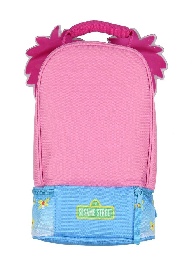 INTIMO Sesame Street Abby Cadabby Face Kids Girls Cute Dual Compartment Insulated Lunch Box Pail Tote Bag - Image 3