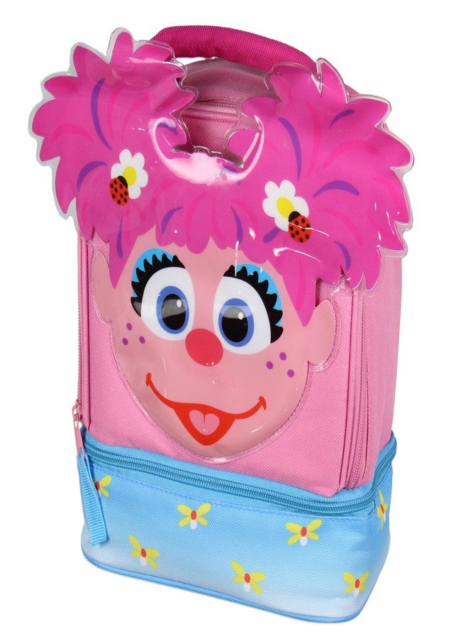 INTIMO Sesame Street Abby Cadabby Face Kids Girls Cute Dual Compartment Insulated Lunch Box Pail Tote Bag - Image 1