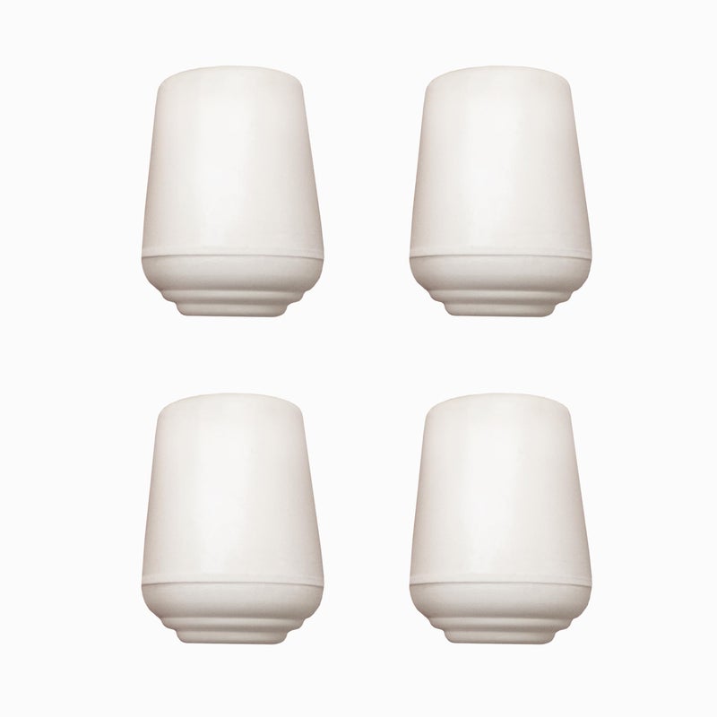 SoftTouch أغطية أرجل كراسي معدنية قابلة للطي من مطاط سوفت تاتش 1/2"، بيضاء (عبوة 4) - Image 2