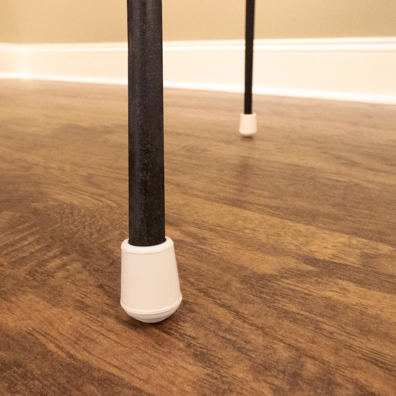 SoftTouch أغطية أرجل كراسي معدنية قابلة للطي من مطاط سوفت تاتش 1/2"، بيضاء (عبوة 4) - Image 4