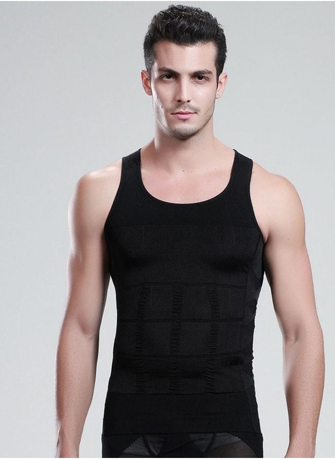 SLIM'N LIFT - Sweatshirts Vest Corset Underwear Body Shaper Slimming Men Sports Vest Underwear Slim Waist Cincher Abdominal Control Abdominal Compression Black - Image 1