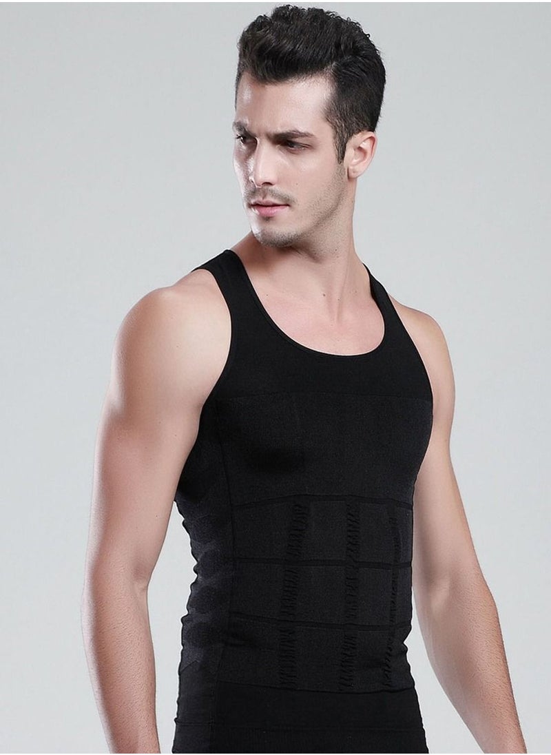 SLIM'N LIFT - Sweatshirts Vest Corset Underwear Body Shaper Slimming Men Sports Vest Underwear Slim Waist Cincher Abdominal Control Abdominal Compression Black - Image 1