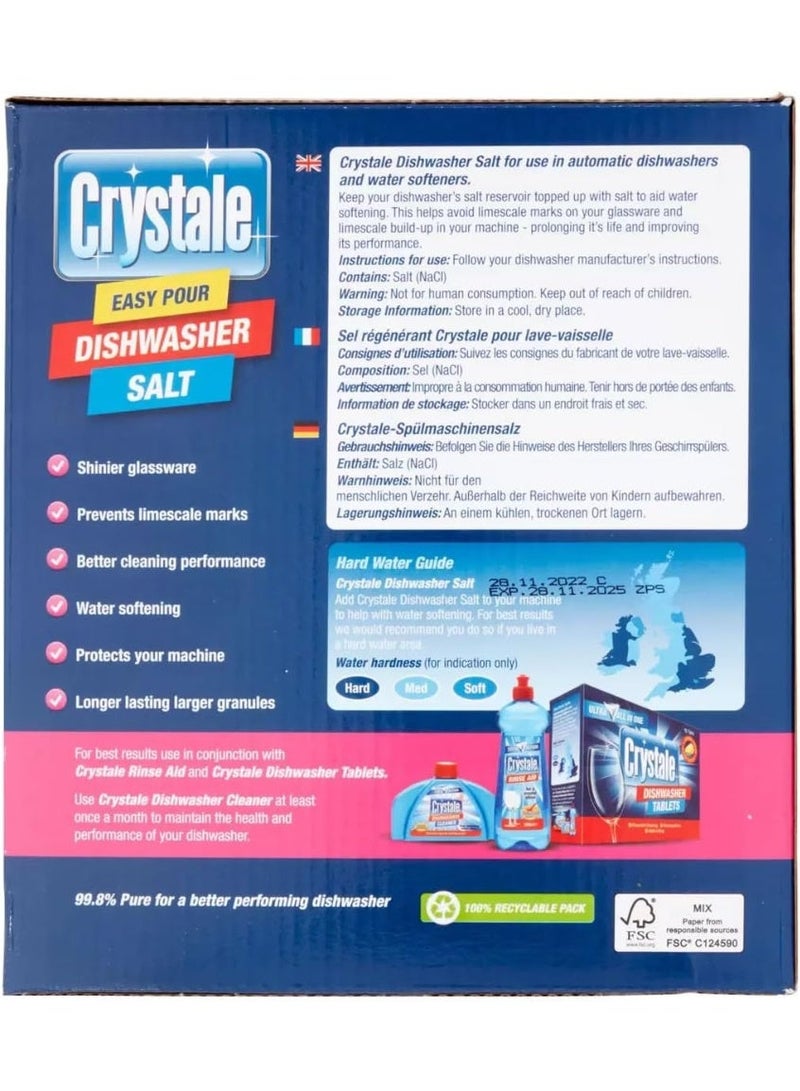 Crystale Dishwasher Salt, 2 kg Suitable for All Dishwashers - Image 2