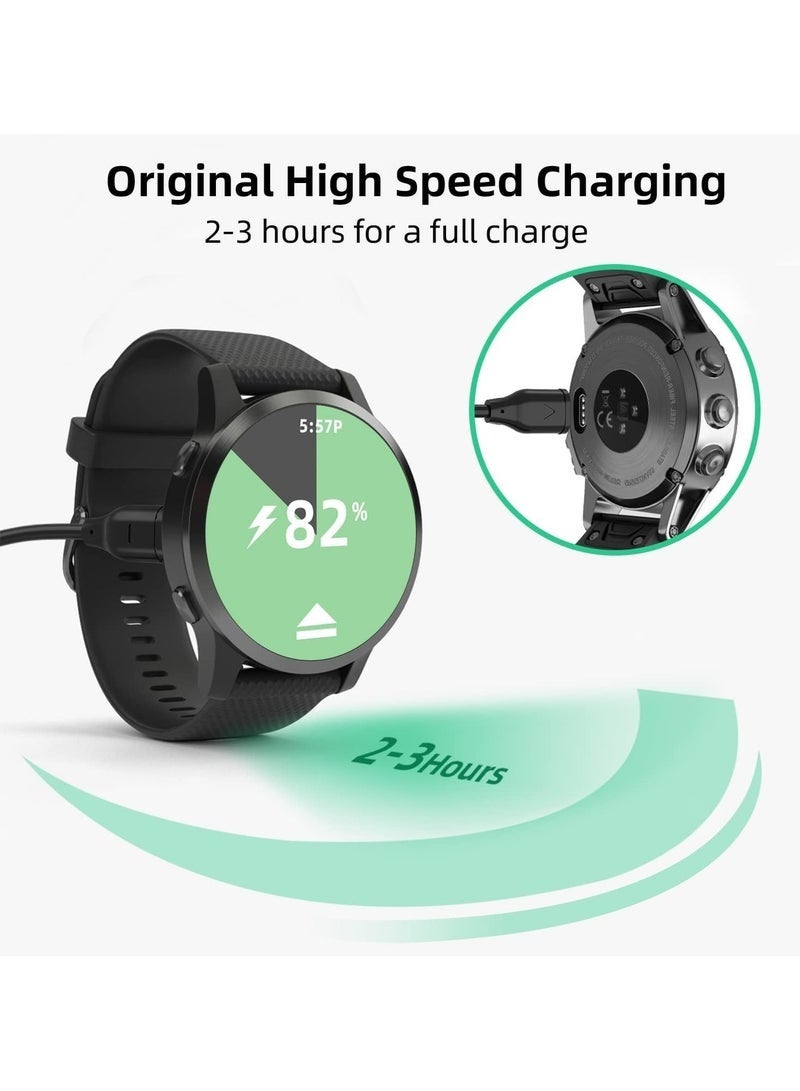 HL-Tech 1M Charging Cable for Garmin Vivoactive 5 4 4S 3, Fenix 7 7S 7X 6 6S Pro 5 5S 5X Plus, Forerunner 935 945 55 245 45 45S S40 S42 S60,Vivomove,Vivosport,Venu sq/Instinct 2 2S (Type-C) - Image 3