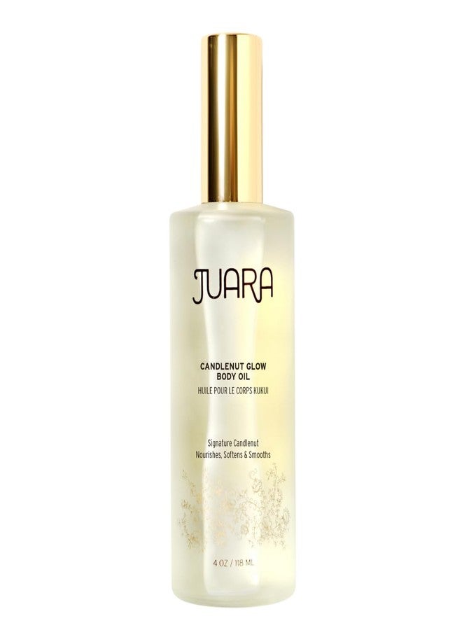 Juara Candlenut Glow Body Oil - Deluxe Hydration for Skin, Hands, Feet, Hair - Dry Skin Therapy - Moisturizing Treatment - Lightweight Formula - Paraben and Sulfate Free - 100% Vegetarian - 4 oz - Image 1
