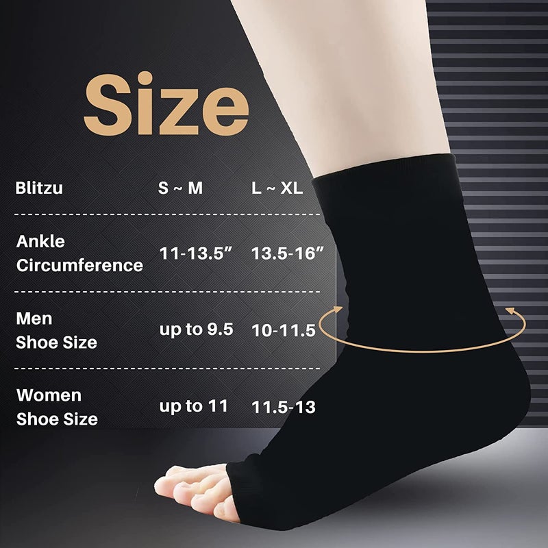 Sports Running Pressure Socks Sweat-Absorbent Breathable Compression Socks Full Open Toe Ankle Protection Socks Elastic Socks - Image 4