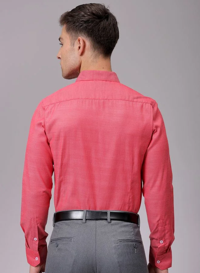 شركة المرآب الهندية Men Slim Fit Solid Full Sleeves Cutaway Collar Formal Shirt
