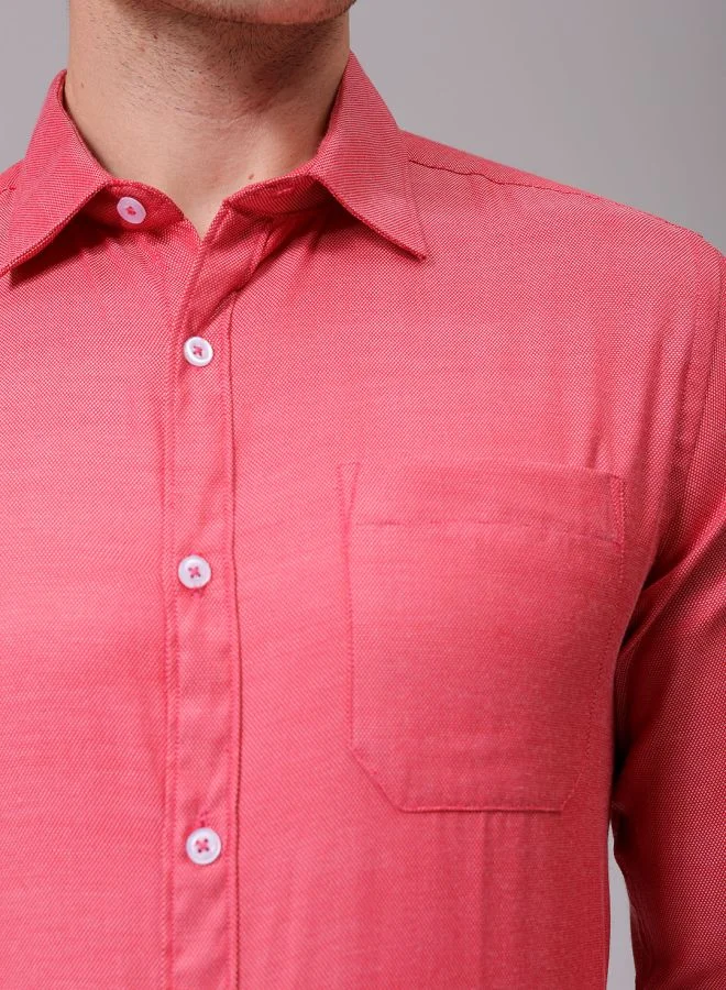 شركة المرآب الهندية Men Slim Fit Solid Full Sleeves Cutaway Collar Formal Shirt