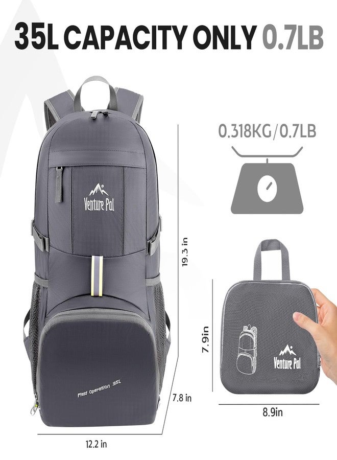 Venture Pal Lightweight Packable Durable Travel Hiking Backpack Daypack (Grey) - Image 5
