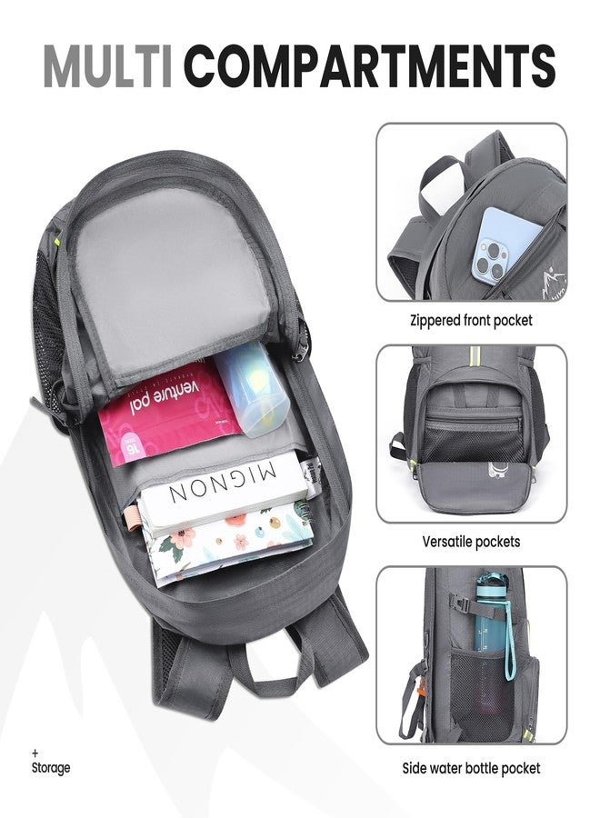 Venture Pal Lightweight Packable Durable Travel Hiking Backpack Daypack (Grey) - Image 2