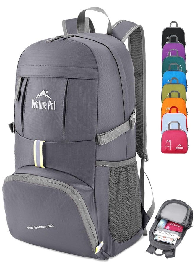 Venture Pal Lightweight Packable Durable Travel Hiking Backpack Daypack (Grey) - Image 1