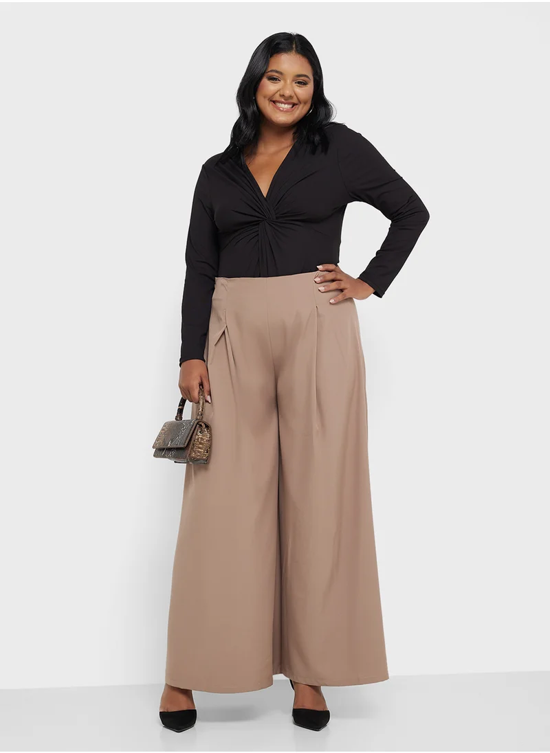 Ella Plus High Waist Flared Pants