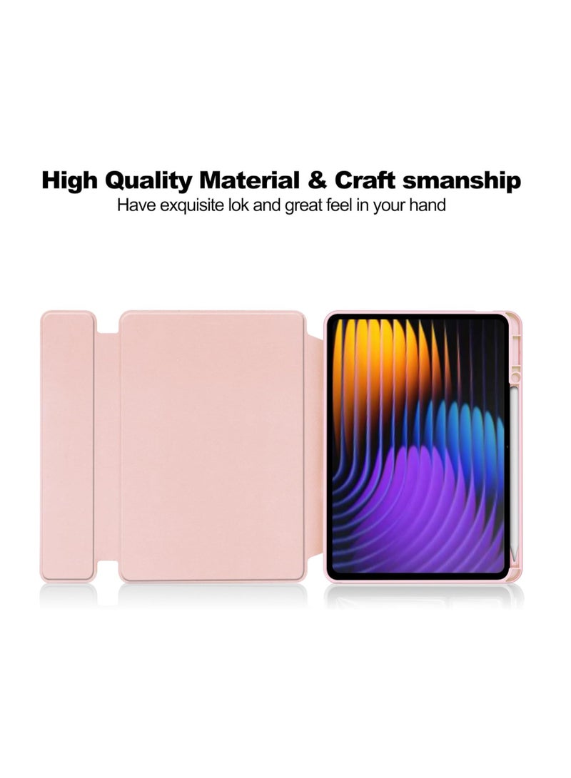 Keyboard Case for Xiaomi Pad 7/7 Pro 11.2-inch (2024),with Bluetooth Wireless Removable Keyboard & Magnetic Tablet Protective Case with Pen Slot (Pink) - Image 3