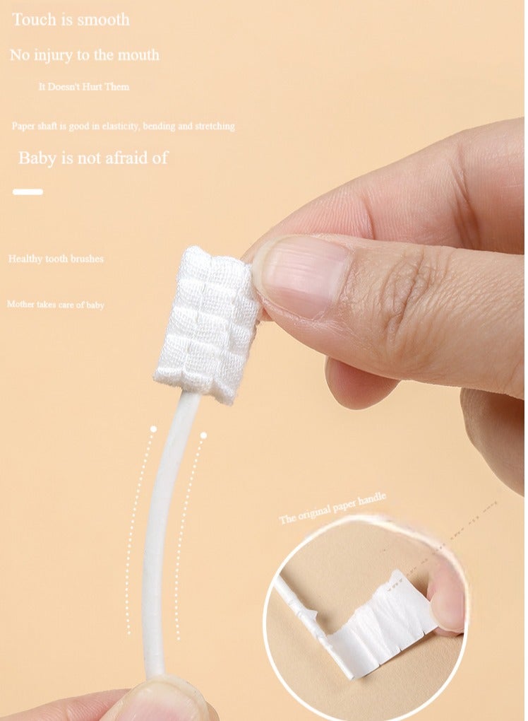 Baby toothbrush, newborn tongue cleaner, gauze oral cleaning care tools to maintain oral health, baby disposable toothbrush to prevent tooth decay - Image 3