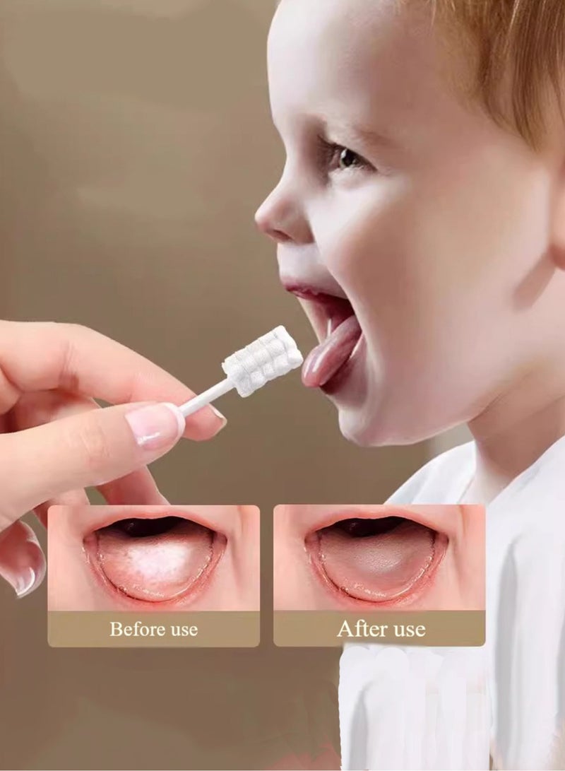 Baby toothbrush, newborn tongue cleaner, gauze oral cleaning care tools to maintain oral health, baby disposable toothbrush to prevent tooth decay - Image 1