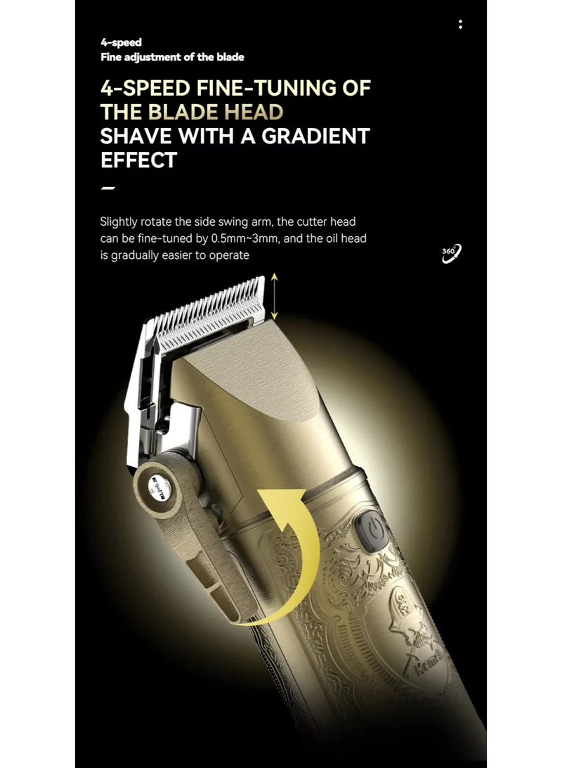 Kemei KM-2241 Professional Trimmer & Shaver – Dual-Use Blade, Metal Body, 120/100 Min Runtime, 2000/1200mAh Battery multicolour - Image 5