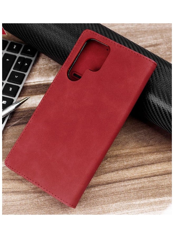 We Happy Leather Phone Cover for Samsung Galaxy Magnetic Wallet Flip Book with Card Slots  - Image 5
