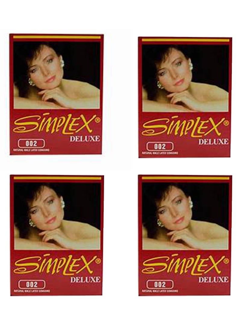 Simplex SIMPLEX Deluxe 002 Condoms -4Packs of 3 Pcs 
