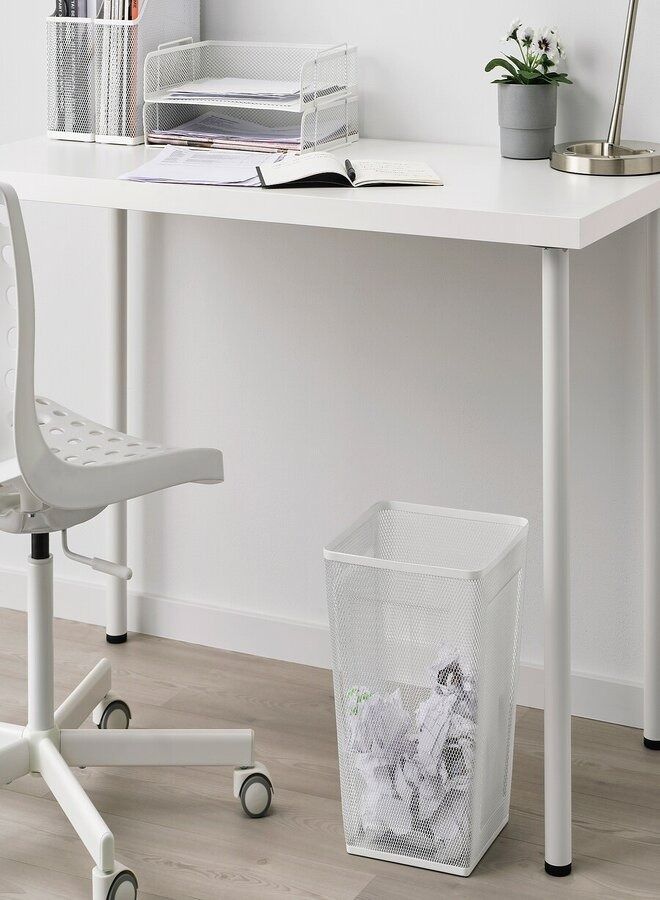 Wastepaper basket, white  - Image 2