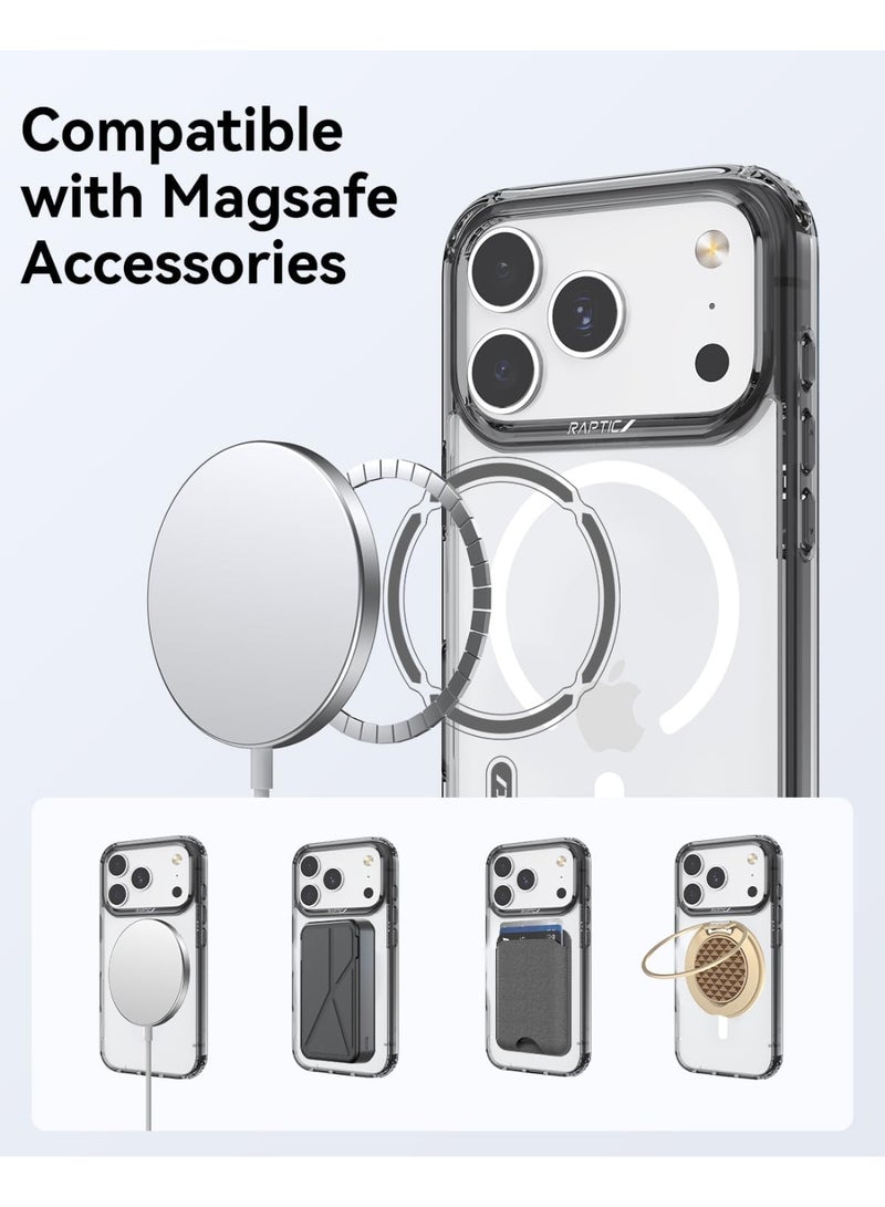 RAPTIC غطاء حماية شفاف لجهاز آيفون 17 برو ماكس متوافق مع ماغسيف [اختبار السقوط من ارتفاع 13 قدم] - أسود شفاف - Image 5