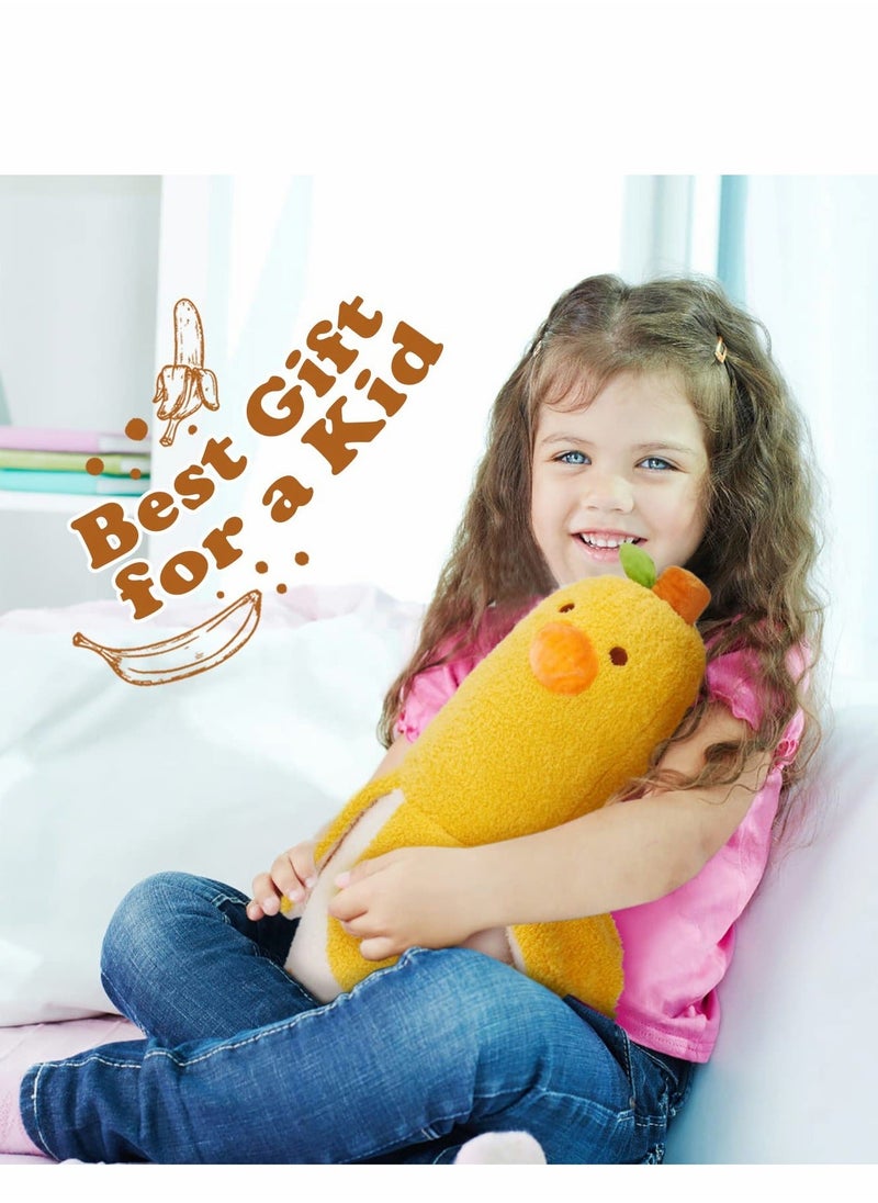 Banana Duck Plush Toy, Stuffed Animals Duck, 50cm Real   Stuffed Plushie Pillow Doll, Soft Fluffy Peel Banan Duckling Hugging Cushion Decor, Present for Kids and Adults