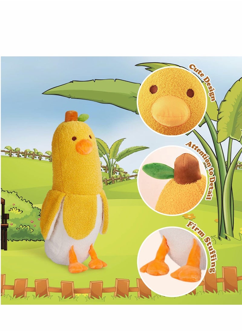 Banana Duck Plush Toy, Stuffed Animals Duck, 50cm Real   Stuffed Plushie Pillow Doll, Soft Fluffy Peel Banan Duckling Hugging Cushion Decor, Present for Kids and Adults
