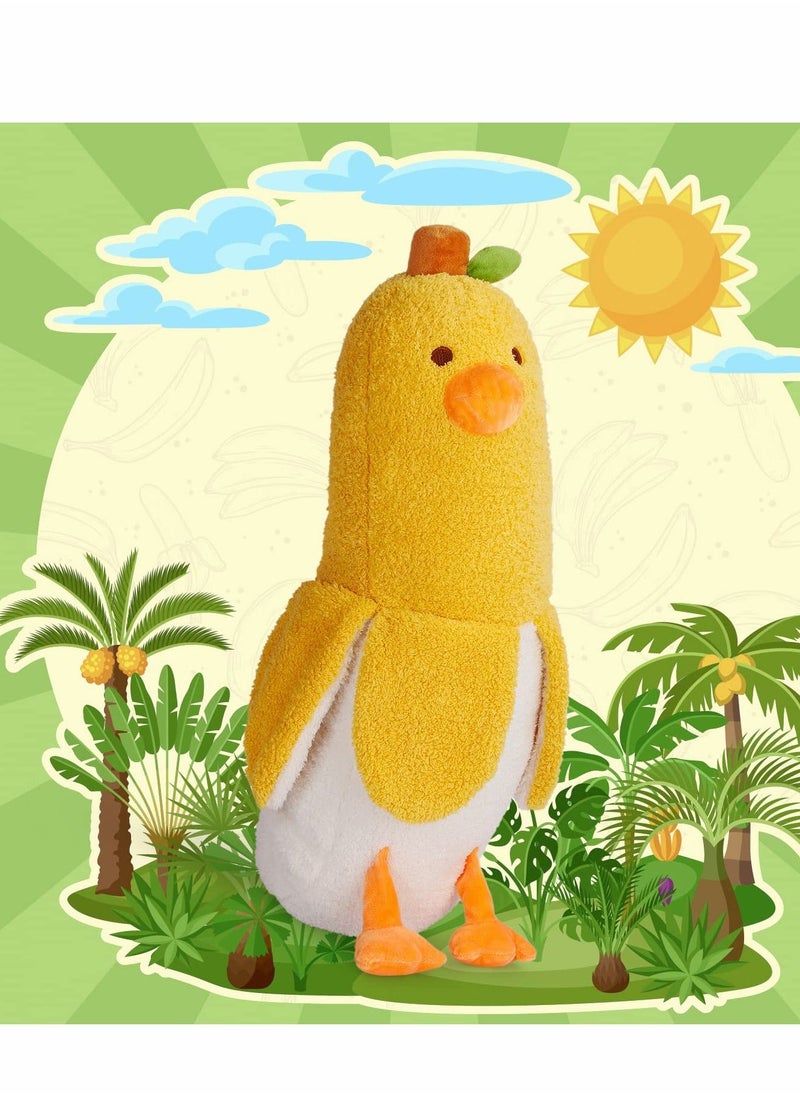 Banana Duck Plush Toy, Stuffed Animals Duck, 50cm Real   Stuffed Plushie Pillow Doll, Soft Fluffy Peel Banan Duckling Hugging Cushion Decor, Present for Kids and Adults