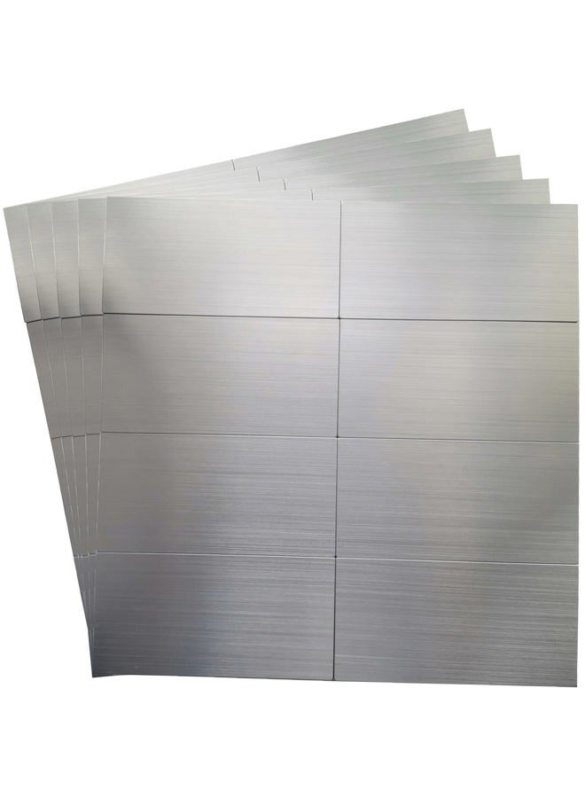 Crystiles 40-Pack 3"x6" Brushed Aluminum Peel and Stick Tile Backsplash Panels - Image 2
