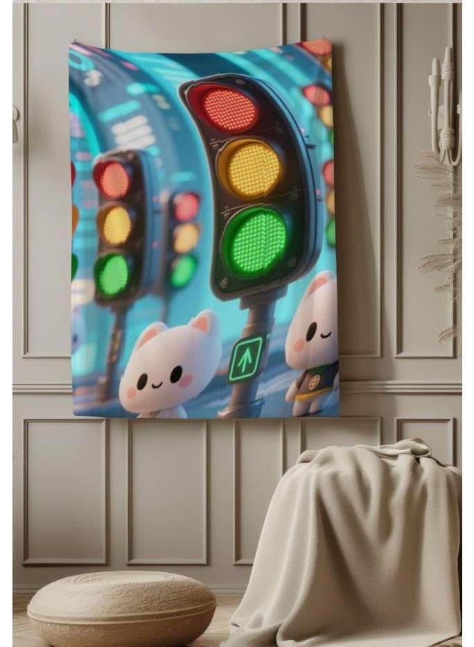 عام بطانية رقيقة من الفانيلا الكرتونية للأطفال والرضع (دافئة ومريحة، ومناسبة للنوم والألعاب) 70 سم * 100 سم - Image 4