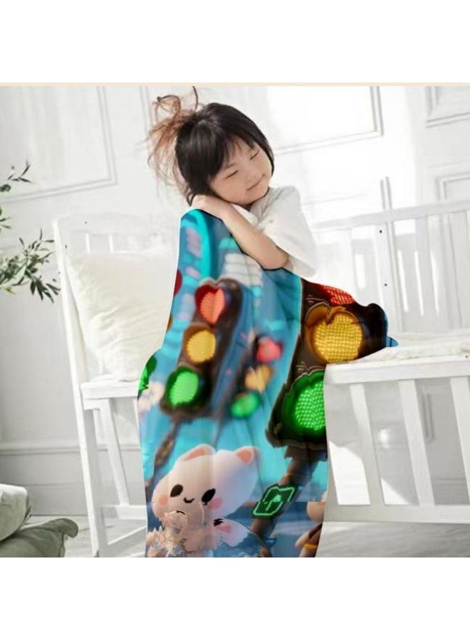 عام بطانية رقيقة من الفانيلا الكرتونية للأطفال والرضع (دافئة ومريحة، ومناسبة للنوم والألعاب) 70 سم * 100 سم - Image 3