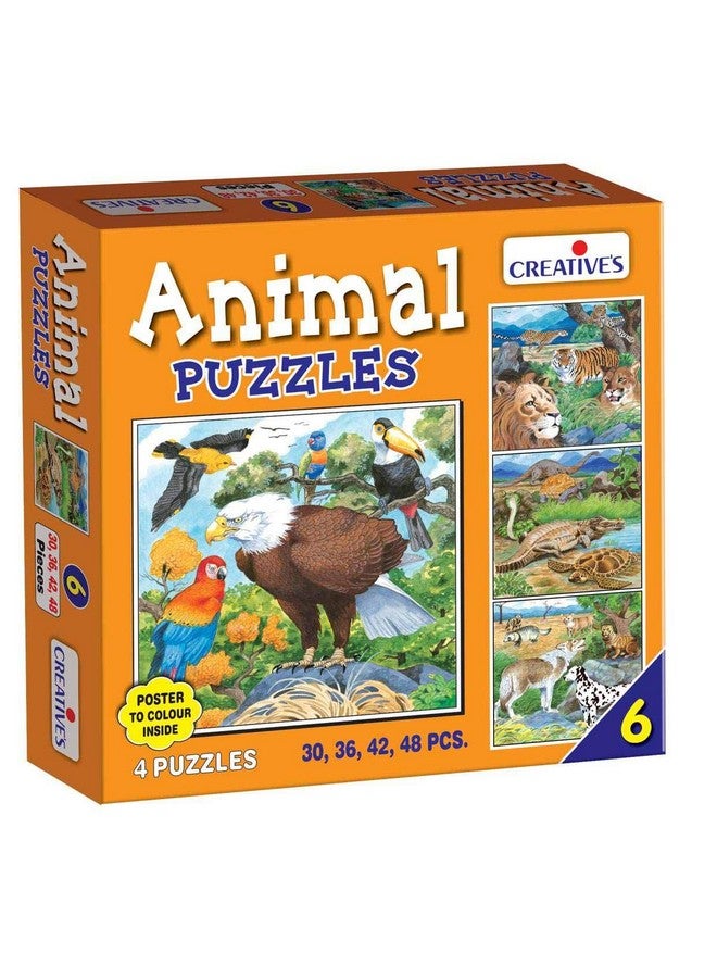 كرييتفز ألغاز الحيوانات الإبداعية - الجزء السادس | ألغاز الصور المقطوعة لتنمية المهارات | ألغاز الطيور للأطفال | ألغاز تعليمية للأطفال | من 5 سنوات فما فوق، من 30 إلى 48 قطعة ألغاز للأطفال - Image 1