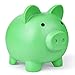 PJDRLLC Piggy Bank Unbreakable Plastic Money Bank Coin Bank for Girls and Boys Medium Size Piggy Banks Practical Gifts for Birthday Easter Christmas Green - Image 3